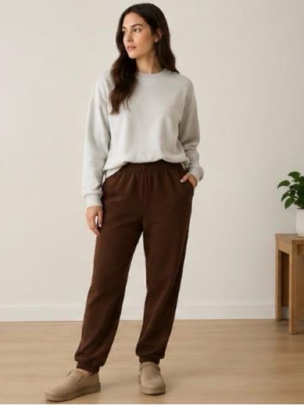 Terra & Sky Chocolate Fleece Sweatpants